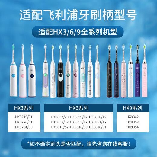隽悦适用于飞利浦电动牙刷头HX684W/HX685E/HX685K/HX685T/HX684BHX684E C3 黑色至臻护龈型 6支