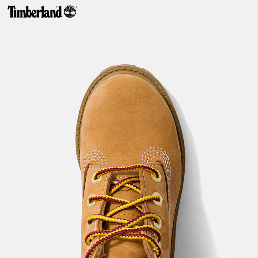 添柏岚（Timberland）官方小童鞋大黄靴马丁靴高帮户外旅行偏大|12809 12809W/小麦色 30 (6孔黄铜鞋眼)