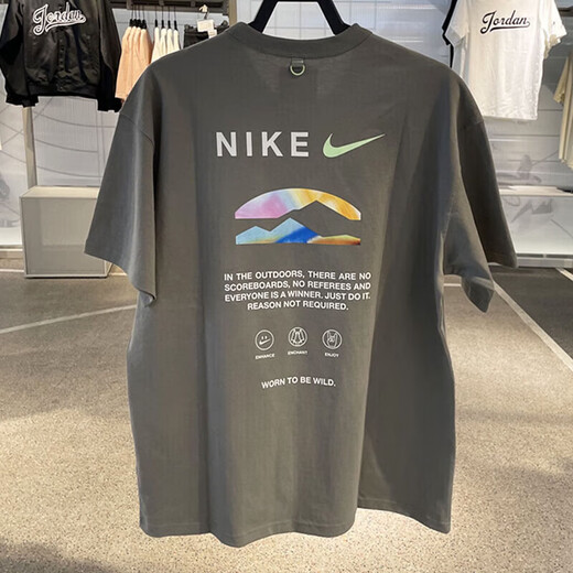 耐克（NIKE）短袖T恤男士夏季新款BEACH PARTY运动服针织透气圆领上衣 HF6172-053 S