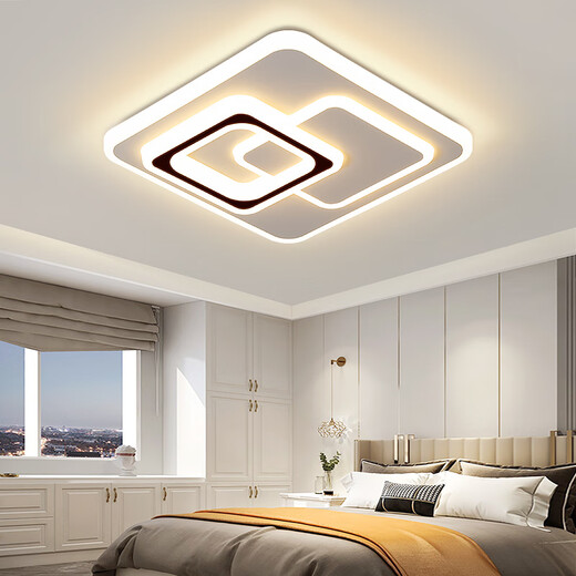 Op Light Bedroom Light 2024 New Internet Celebrity LED Ceiling Light Room Light Zhongshan Master Bedroom Lighting Modern Simple Lighting Circle 40cm Three Color Dimming 24 Wa*2