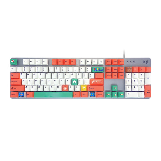 罗技（Logitech）K845机械键盘游戏电竞有线键盘电脑办公键盘个性定制键帽版送男生女友礼物 K845水管工键帽版 红轴