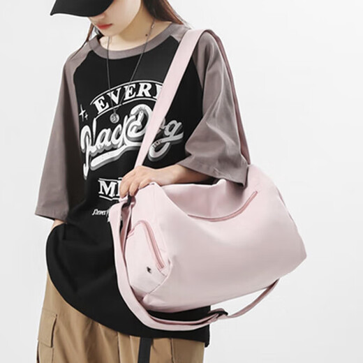 Xingxi sports yoga short-distance luggage bag large capacity handbag women's business trip swimming fitness bag crossbody backpack pink 37*20*24cm