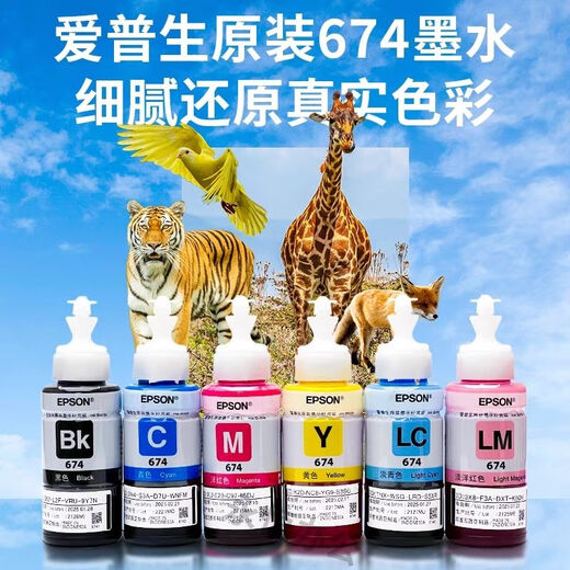 Epson Original 674 Drucker Ink L805 L801L810L850 L1800L1300R230R330 Cyan