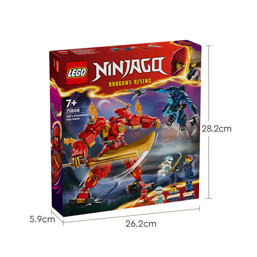 Assemblage de blocs de construction Lego (LEGO) Ninja 71808 Kai's Elemental Mecha Boy Child's's Toy Figure d'anniversaire cadeau