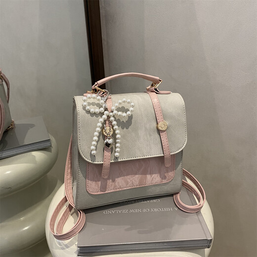 2025 Design Neues vielseitiges, modisches, leichtes, einfaches Rucksacknische -Handtasche, weiß, kein Anhänger
