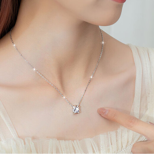 Farcoko PT950 platinum necklace for women, fashionable platinum jewelry, practical heartfelt birthday gift for girlfriend and wife, one carat moissanite, light luxury model