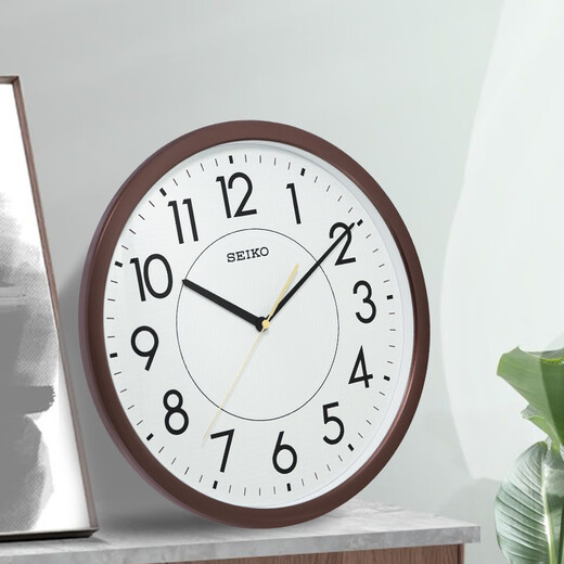 Seiko Seiko clock home punch-free wall clock 14 inches 36cm simple smart luminous living room bedroom wall clock