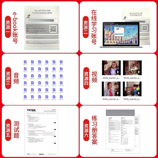 Think manuel Nouvelle version 2nd Version Think Starter Niveau 12345 Manuel + livre d'exercice + compte en ligne Envoyer audio et aux tests vidéo Réponses véritables spot de 12 à 18 ans