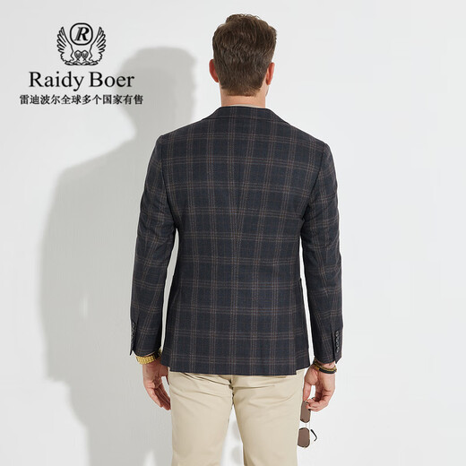 Raidy Boer/Redy Boer [100% wool] New business casual suit jacket for men 2013-98 Gray grid 175/50/L