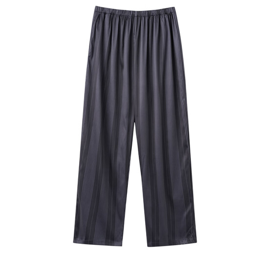 Loyackind Ice Seide Pyjama Hosen für Herren Sommer dünn 2025 Neue Eis und Schnee Seide Kühle gerade Hose können außerhalb der Heimathose Silky Sky Blue 42mk15904 L getragen werden