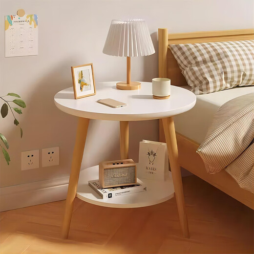 Quanpinwu small round table tea house for living room simple sofa side table Nordic bedroom bedside table mini balcony small table