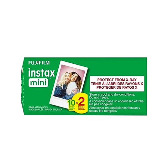 FUJIFILM instant photo paper, suitable for mini7+/7s/8/9/11/12/25/90/link series, 40 sheets of instant photo paper