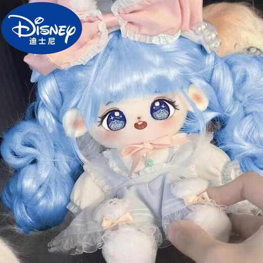 
Disney (Disney) genuine cotton doll without attributes 20cm human figure doll gift girl cute plush doll can be replaced [Little halo] Exclusive shoes [Boneless naked baby] + random group flower skirt + makeup set