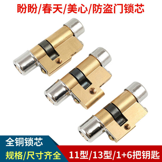 替换保德安锁芯盼盼春天防盗门锁芯全铜家用11型13型入户门 11型 11型型号B1098=36+62