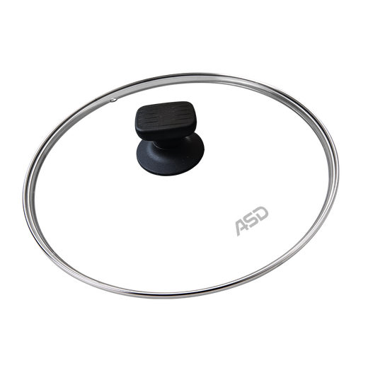 ASD pot lid 34cm household tempered glass lid wok steamer iron pot universal 304 food grade stainless steel large lid can stand universal glass lid-34cm