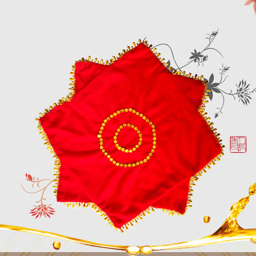 Suican gold velvet dance handkerchief for two people to pass the grade examination square dance Northeastern Yangko children's handkerchief octagonal scarf handkerchief flower red water drop dance handkerchief 2 pack