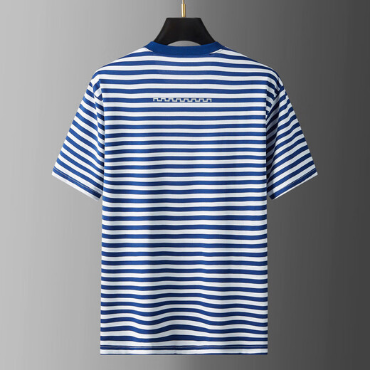 Tiao Tiao Si Dun's new short-sleeved physical fitness shirt, reflective design, night outdoor running training, striped quick-drying T-shirt suit, single top 175/92-96