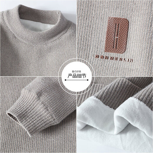 Jackets Pullover Herren neuer Winterstil Trendy locker verdickte warme, vielseitige runde Nackenpullover gestrickt