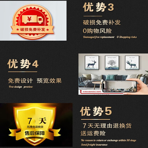 大芬村油画桌面摆画绿色清新抽象肌理北欧风客厅沙发背景墙装饰画 A款 30*40 油画布 黑框
