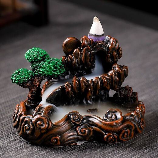 Mewai (incense burner) reverse flow incense tower incense creative ornaments aromatherapy household reverse flow incense grains toilet deodorizing incense 55 capsules + landscape lavender
