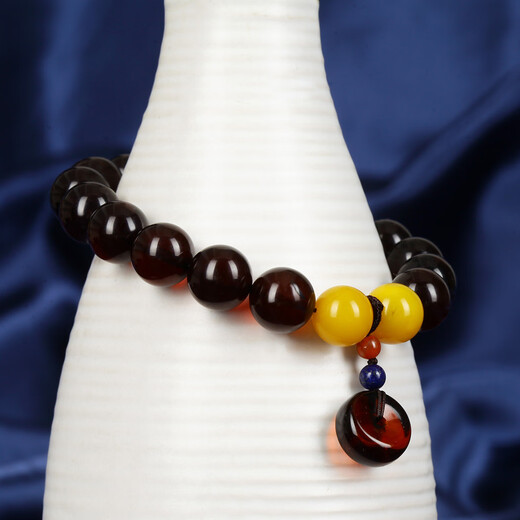 Jiale Blood Amber Bracelet Women's Beeswax Amber Combination Bracelet Baltic Amber Safety Buckle DIY Style About 10mm+ 12g