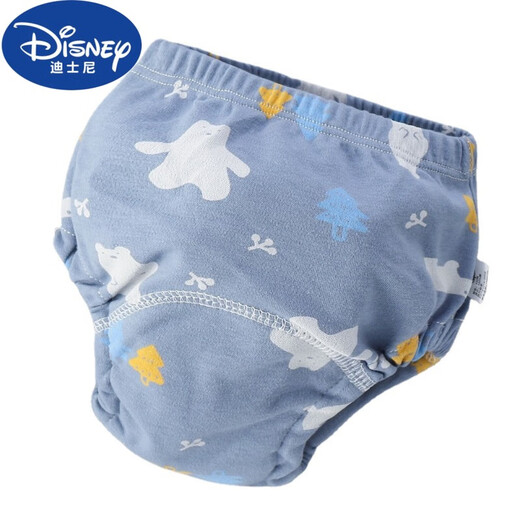 DISNEY迪士尼宝宝训练裤可洗6层纱布尿布兜学习裤婴儿布尿裤透气隔尿裤 月亮 1片装 90(0-18斤内宝宝)S码