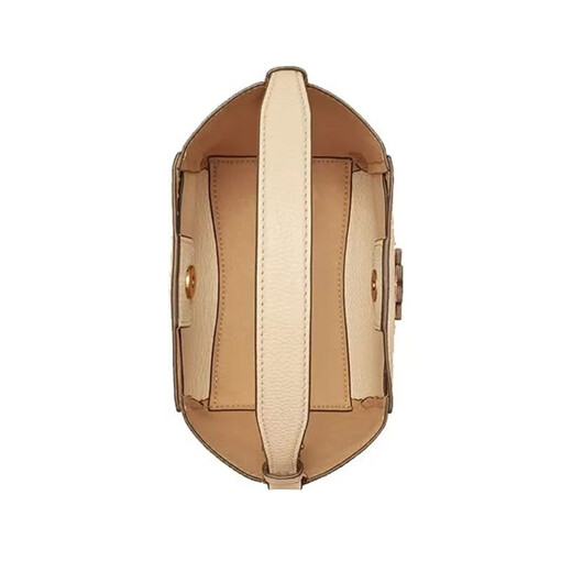托里.伯奇（TORY BURCH）汤丽柏琦TB女包 LOGO徽标水桶包单肩斜挎手提包 白色74956-724
