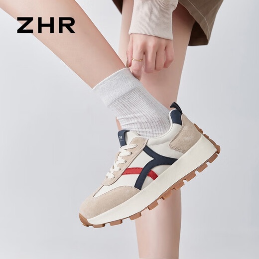 ZHR Casual Schuhe für Frauen im Herbst Retro Sport treiben dicke alleinige Schuhe für Frauen, um die Größe zu erhöhen und sie aussehen zu lassen, schäbige Schuhe für Frauen G686 Mailand 35