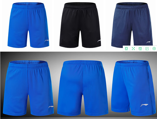 Traje de entrenamiento de tenis de mesa de verano de Nanbowan para hombres que corren para pantalones de cinco puntos para mujeres que juegan al tenis de secado rápido de bádminton 9215 pantalones cortos negros m
