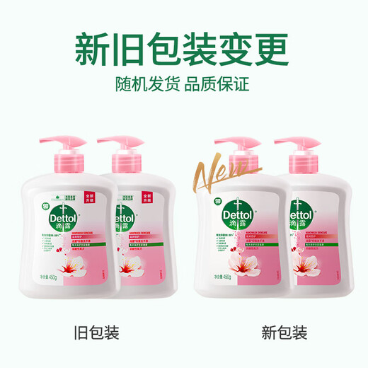 Dettol Healthy Antibacterial Hand Sanitizer Moisturizing and Protecting Baby and Children Family Hand Washing and Hand Care Combination Pack One-Click Price Guarantee Moisturizing Hand Sanitizer 450g*4