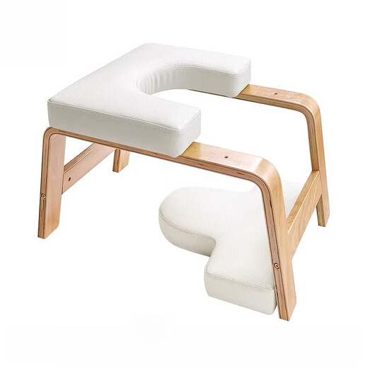 
iosn inverted stand stool solid wood inverted stand artifact household yoga Wang Ou same shoulder and inverted shoulder and neck physiotherapy auxiliary equipment white: beech wood + PU leather + high density sponge