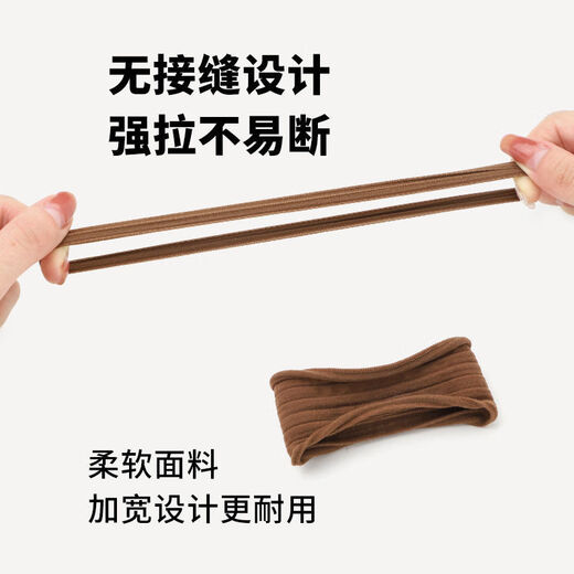 Jisenjia Seamless High Elasticity Hair Rope Rubber Band Women's Hair Tie Durable Ball Hair Band Headband Does Not Hurt Hair High-Looking Headband Black Towel Ring 10 Pack