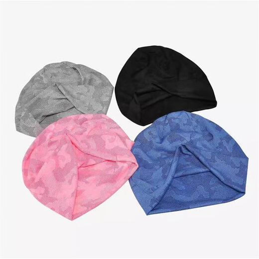 Hu Yihaoman autumn and winter breathable ultra-light quick-drying running cap ice silk pullover cap turban cap pile cap turban hat sports hat for men dark gray elastic/sealed