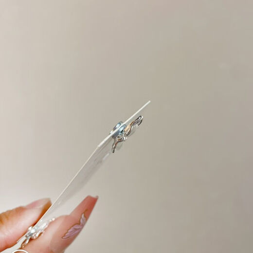 Meipai pack of four super fairy butterflies, exquisite magnetic suction for girls, no need for piercing, students' simple ear piercing earrings, temperament and sweet earrings SN silver butterfly + rose pink butterfly, four magnetic ear clips, no need for ear piercing