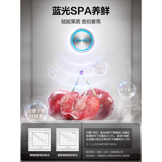 Rongsheng 477L cross-fold built-in first-class air-cooled frost-free white refrigerator BCD-477WD3FPLA white