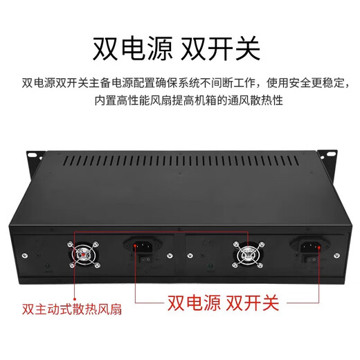 Xianfei 14-slot optical fiber transceiver rack 16-slot card-type optical fiber transceiver centralized power supply rack compatible with TP-LINK optical fiber transceiver rack 14-slot transceiver rack (2.5mm interface)