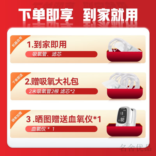 海龟制氧机2L氧气雾化便携老人孕妇吸氧机双人吸氧便携老人孕妇呼吸不畅家用制氧带雾化一体吸氧机 DMH2-N【2升级带雾化】