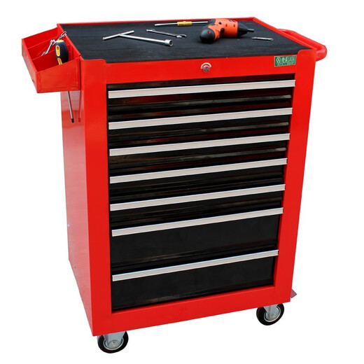 XMSJ OND A TOOL TRICH TROLLEY DRITER FIFYER DES PIÈCES RÉPARATION DE LOCK CABAT TOODE Multiptières Options LA11153 Rouge Tiroir à sept couches Paint Spray Paint LA11732