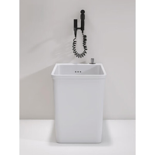 Shantou Lincun small apartment balcony mop pool extremely narrow bathroom wash mop pool ultra narrow small household narrow and long mop pool basin VJ-1000 small square model 30x30x40