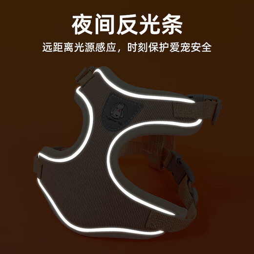 Zhizhou Pet Cat Puppy Leash Vest Style Self-Backpack Small Puppy Teddy Bichon Harness Dog Leash Alphabet Hamburger Backpack + Leash XL (Applicable to 20-30Jin Jin is equal to 0.5kg)