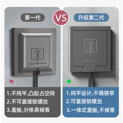 Électricien international 86 Type caché socket embarqué armoire de télévision intégrée Réfrigérateur Machine à laver Alimentation Alimentation universelle Deux-trois prises encastrées par prise [Mise à niveau de deuxième génération] 10a Five-Hole-White