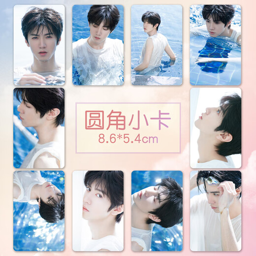 Qian Dejun Chen Zheyuan small card New star peripheral high-definition coated paper card custom laminated small photo set of 10 A (small card) 8.5X5.4cm rounded corner small card 10 pieces