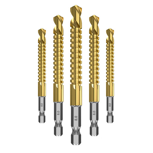 Baolian hexagonal handle sawtooth drill pull flower drill bit woodworking special twist opening drill alloy cutting electric drill drill flower