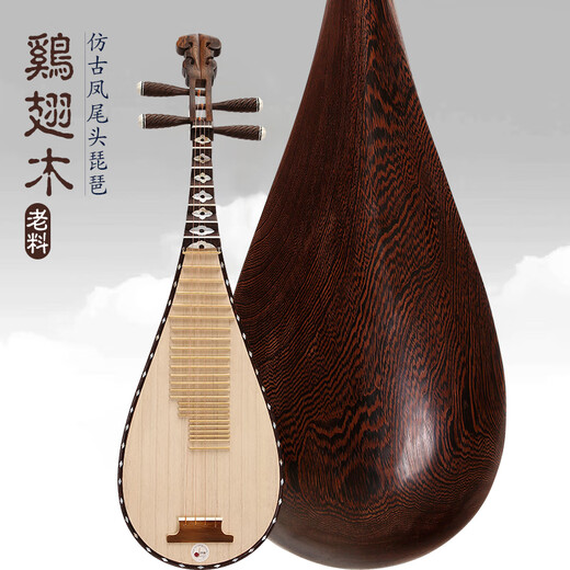 Folk music professional pipa mahogany chicken wing wood rosewood pipa instrument beginner introductory teaching adult pipa instrument children hardwood beginner level