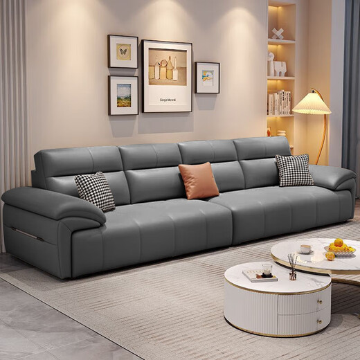 Jianxin genuine leather sofa living room 2025 new small apartment straight-row sofa modern simple leather sofa 868