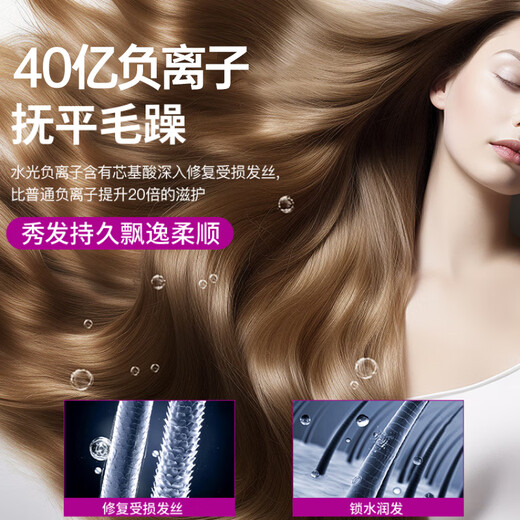 Dr. Lightspeed National 3C Certification丨High-speed bladeless high wind hair dryer home silent negative ion high power does not damage hair Huaqiangbei Hair Dryer for student dormitories Ceramic White-Single Nozzle 4.5 billion moisturizing negative ions丨Smoothes frizz 2025 upgrade丨Huaqiangbei official top configuration 1 1 1.8 meter cord length