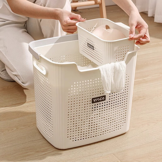 Mud quality dirty clothes basket dirty clothes storage basket household dirty clothes basket laundry basket bathroom bathroom clothes storage artifact laundry basket large size - gentleman gray