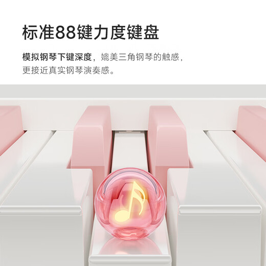 贝琪（Betsy）电钢琴88键成人儿童便携折叠钢琴新手入门幼师学生初学电子钢琴 B170【经典款】-白色（粉键） 套餐一：标配