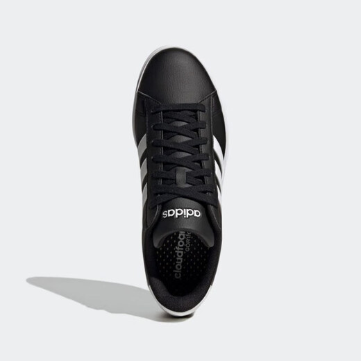 阿迪达斯 （adidas）休闲鞋男鞋女鞋2025夏季新款运动鞋GRAND COURT 2.0低帮轻便板鞋 GW9196黑色 39