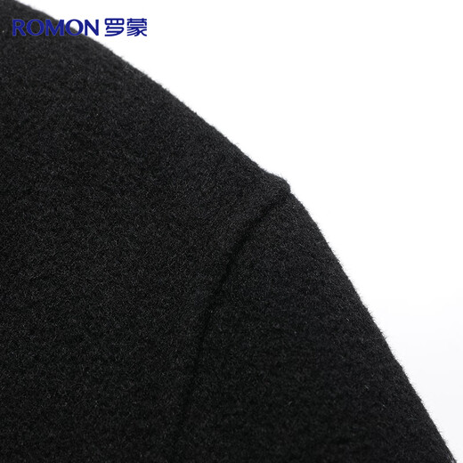 Romon 100% sheep wool pure wool double-sided woolen coat men's windbreaker mid-length autumn and winter woolen coat